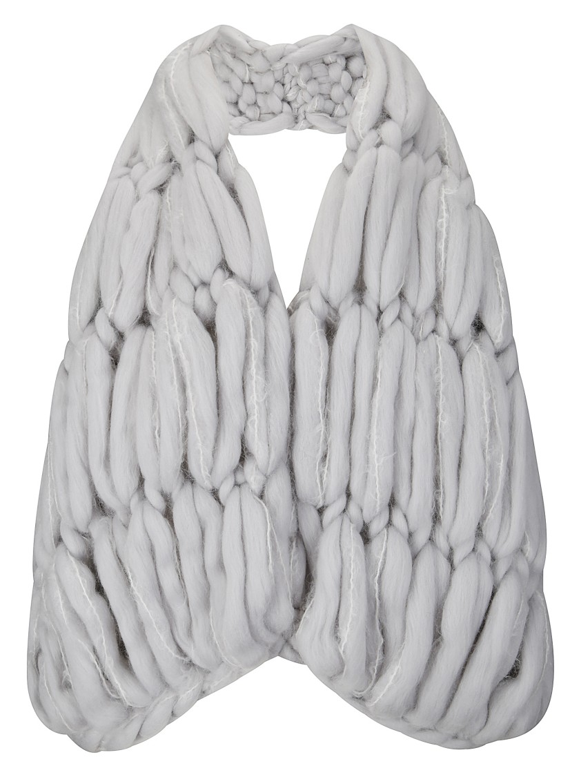 Shop Gudrun & Gudrun Bare Back Wool Top In Grey