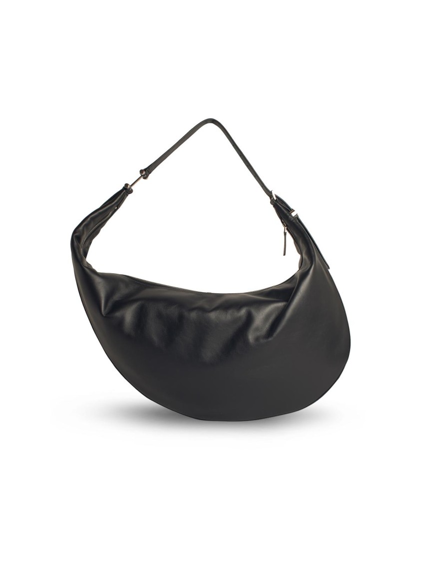 Marni Black Leather Hobo Dot Shoulder Bag