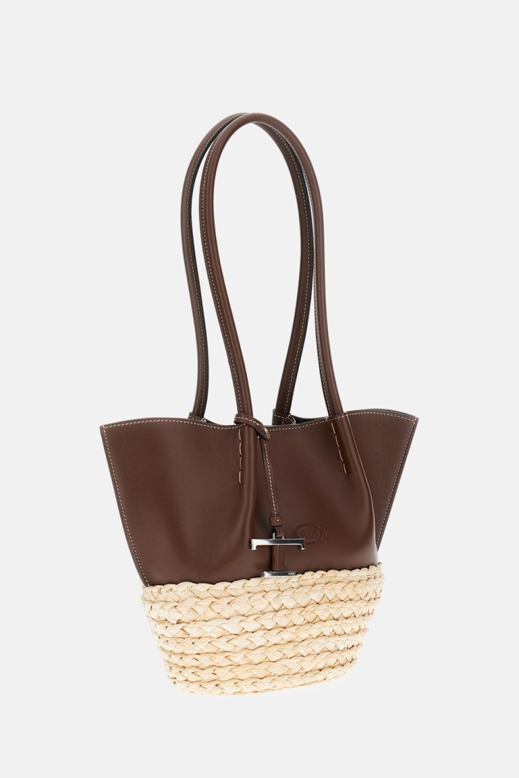 Tod's Bux Shopping Bag Small In Brown