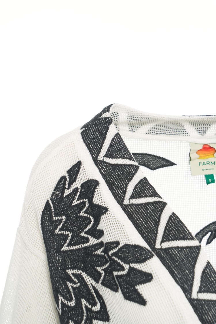 Farm Rio Kimono Dress With Intricate Embroidery