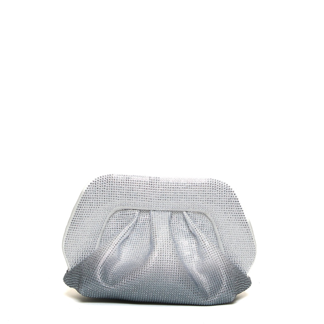 Themoirè Clutch Strass Degrade Silver Smoke With Micro Strass Detail In Silver
