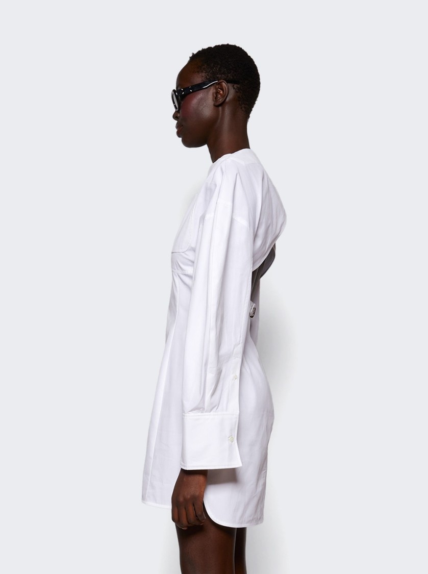 Jacquemus La Casaco Long Sleeve Cotton Shirtdress In White