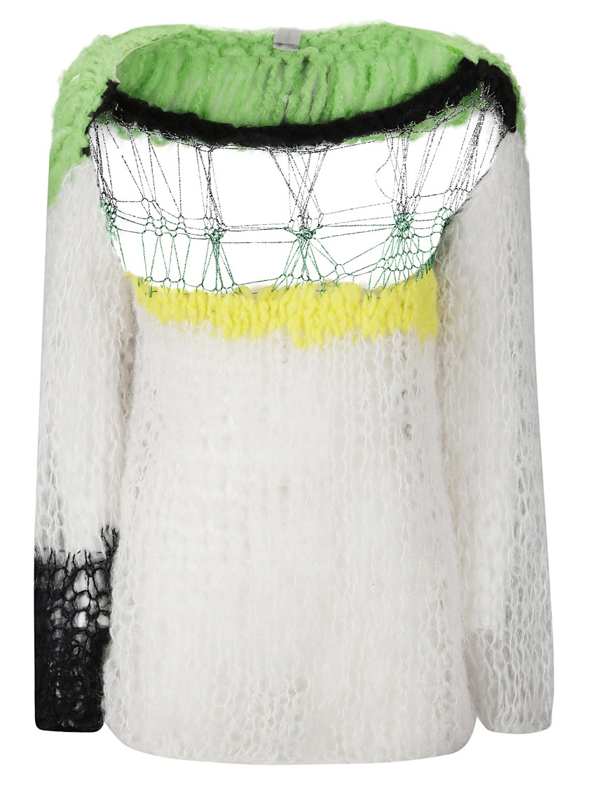 Shop Gudrun & Gudrun Crew Neck Mohair Sweater In White
