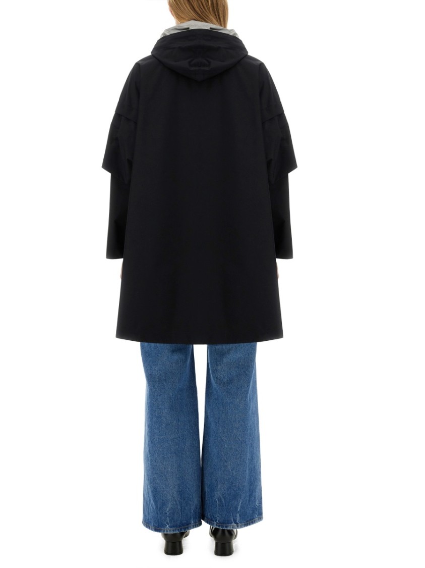 Herno Oversized Hooded Cape Layered Sleeves