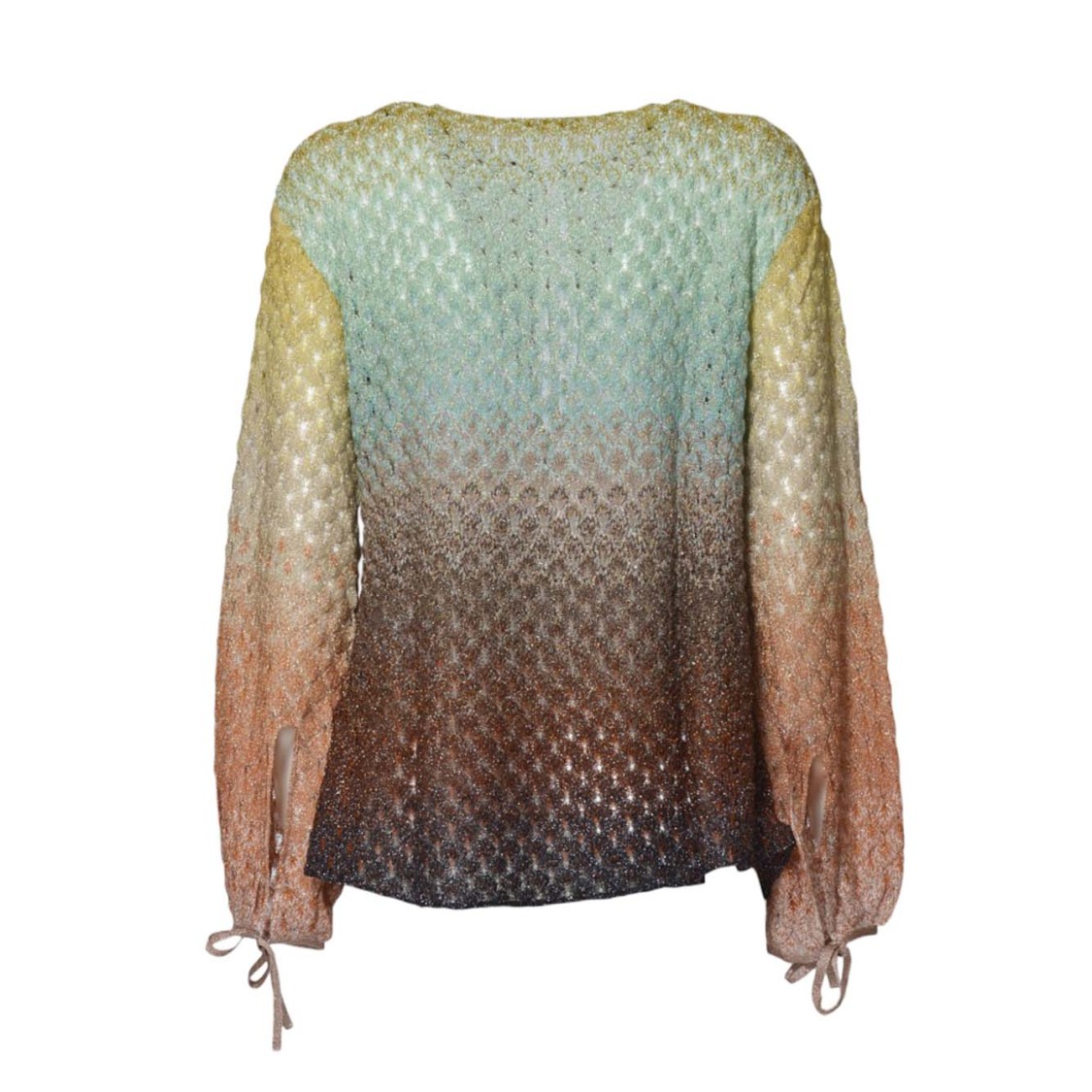 Shop Missoni Multicolor Dégradé Viscose Lamé Lace Blouse