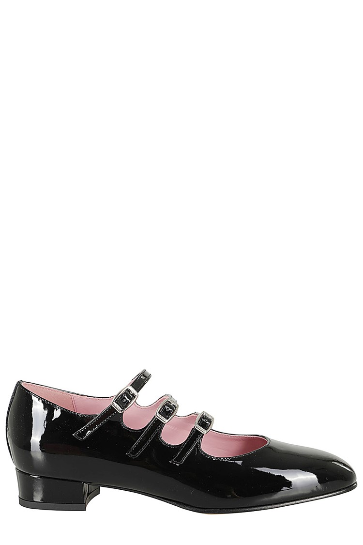 Carel Paris Timeless Mary Jane With Adjustable Straps And Low Heel In Black