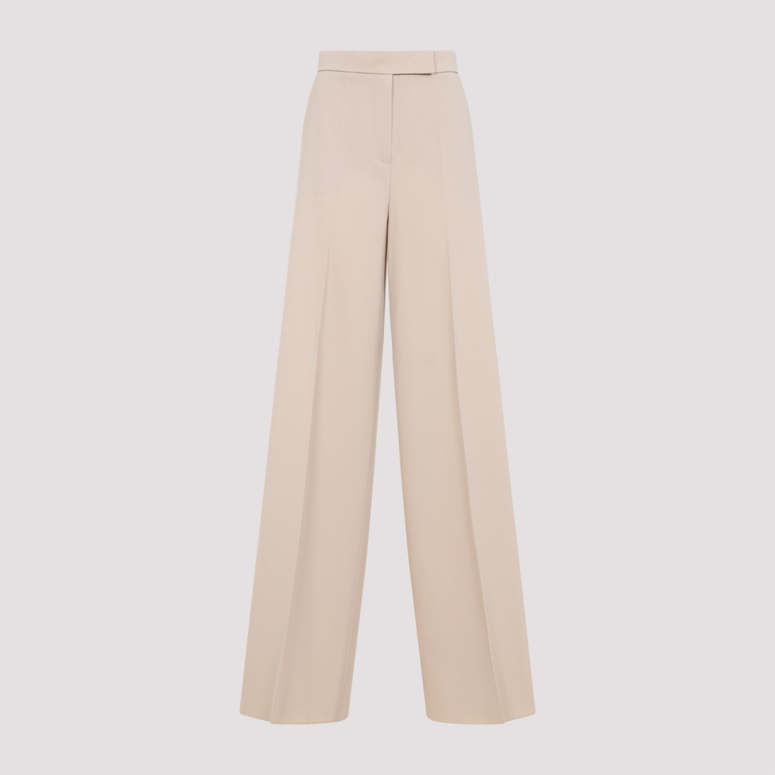 Max Mara High-waisted Wide-leg Trousers With Sharp Pleats In Grey