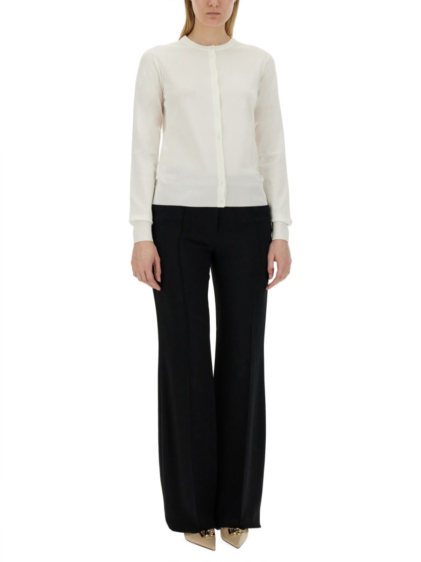 Dolce & Gabbana Cardigan With Lace Inlays In White