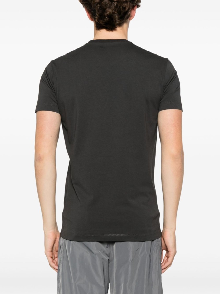 Dsquared2 Graphite Grey Cotton Jersey T-shirt In Black