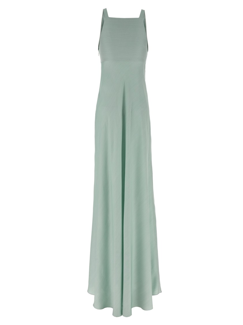 Giovanni Bedin Green Striped Dress In Gray