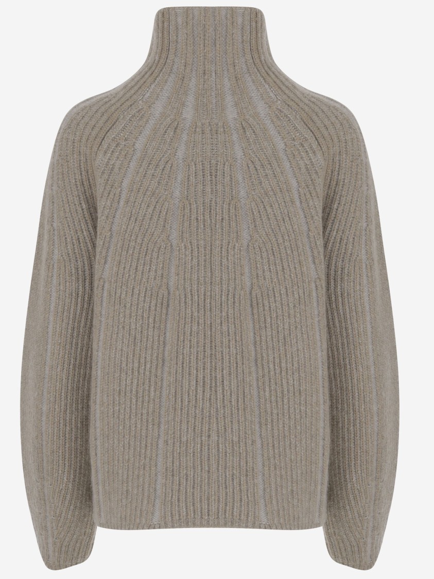 Giorgio Armani Wool And Cashmere Blend Sweater In Brown
