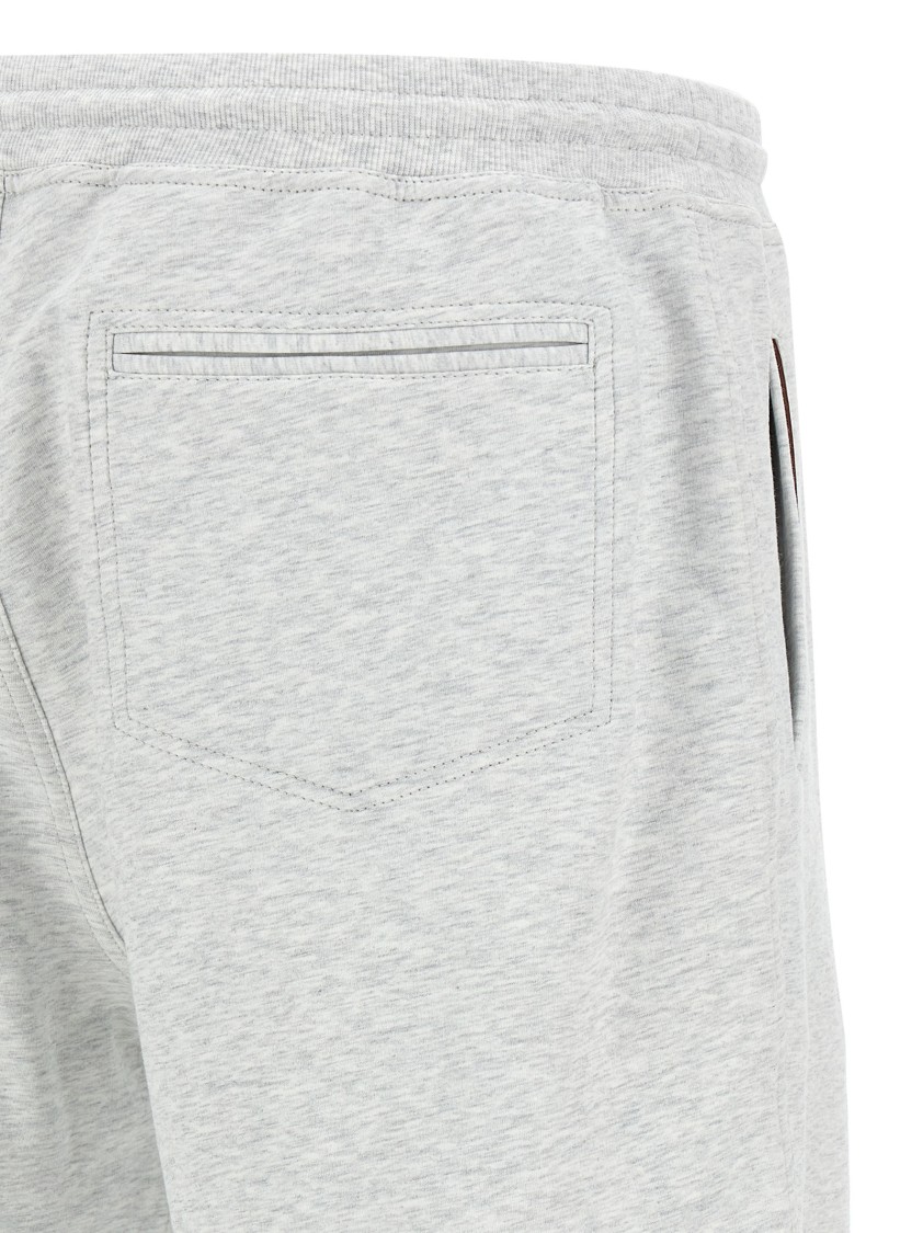 Brunello Cucinelli Grey Jersey Bermuda Shorts In Gray
