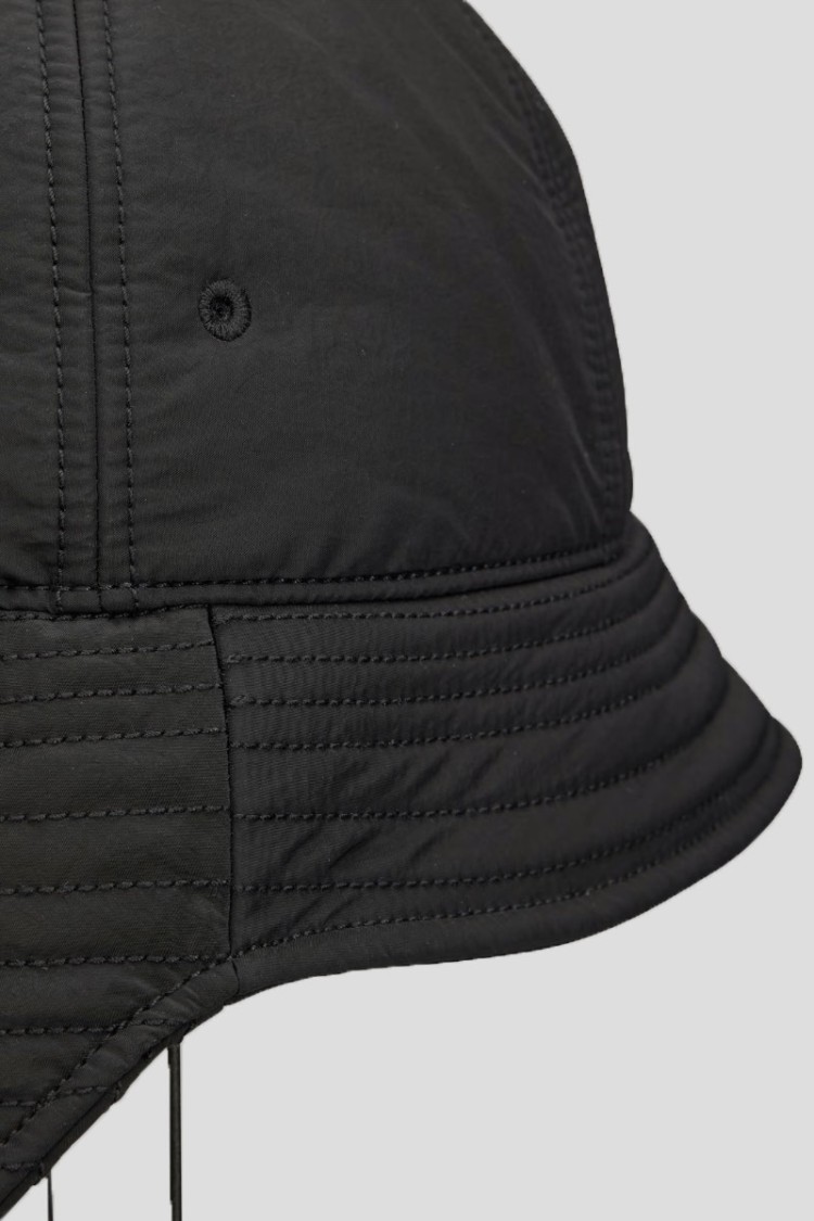 Y-3 Neck-flap Quilted Bucket Hat In Black