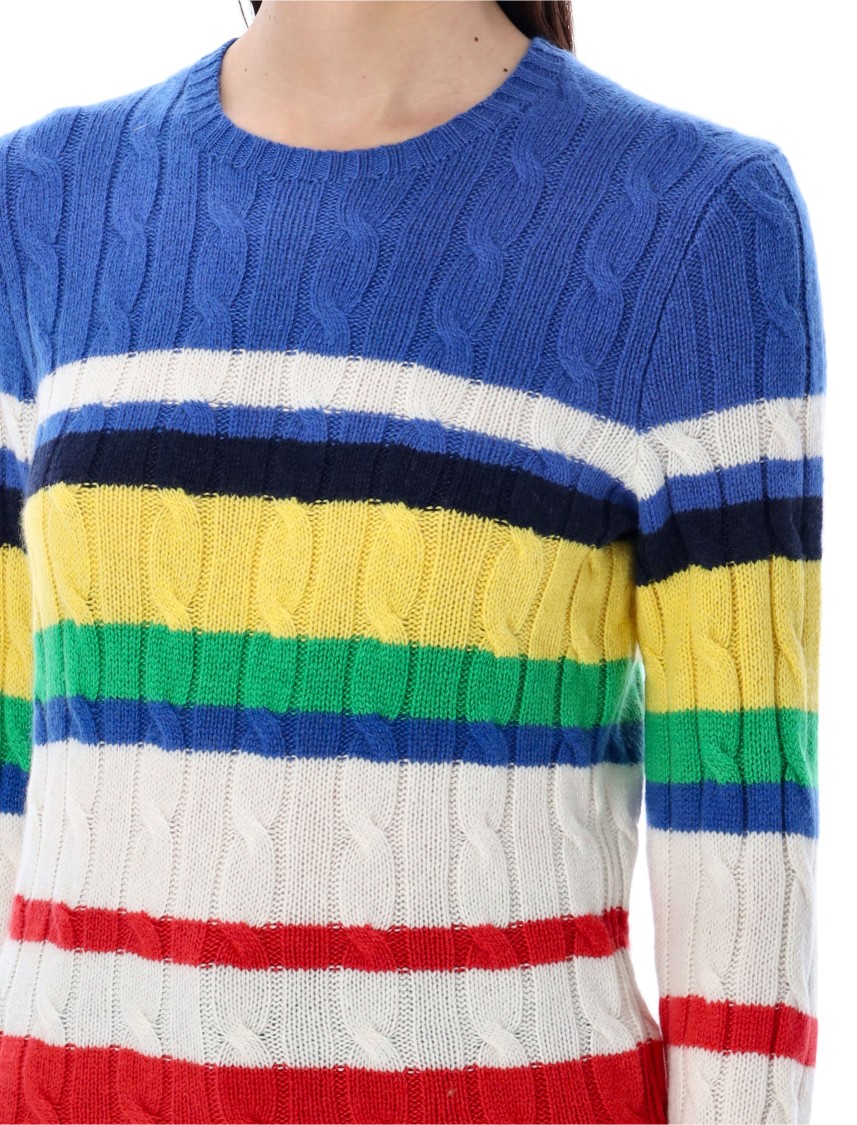 Polo Ralph Lauren Julianna Cashmere Stripe Knitwear In Multi