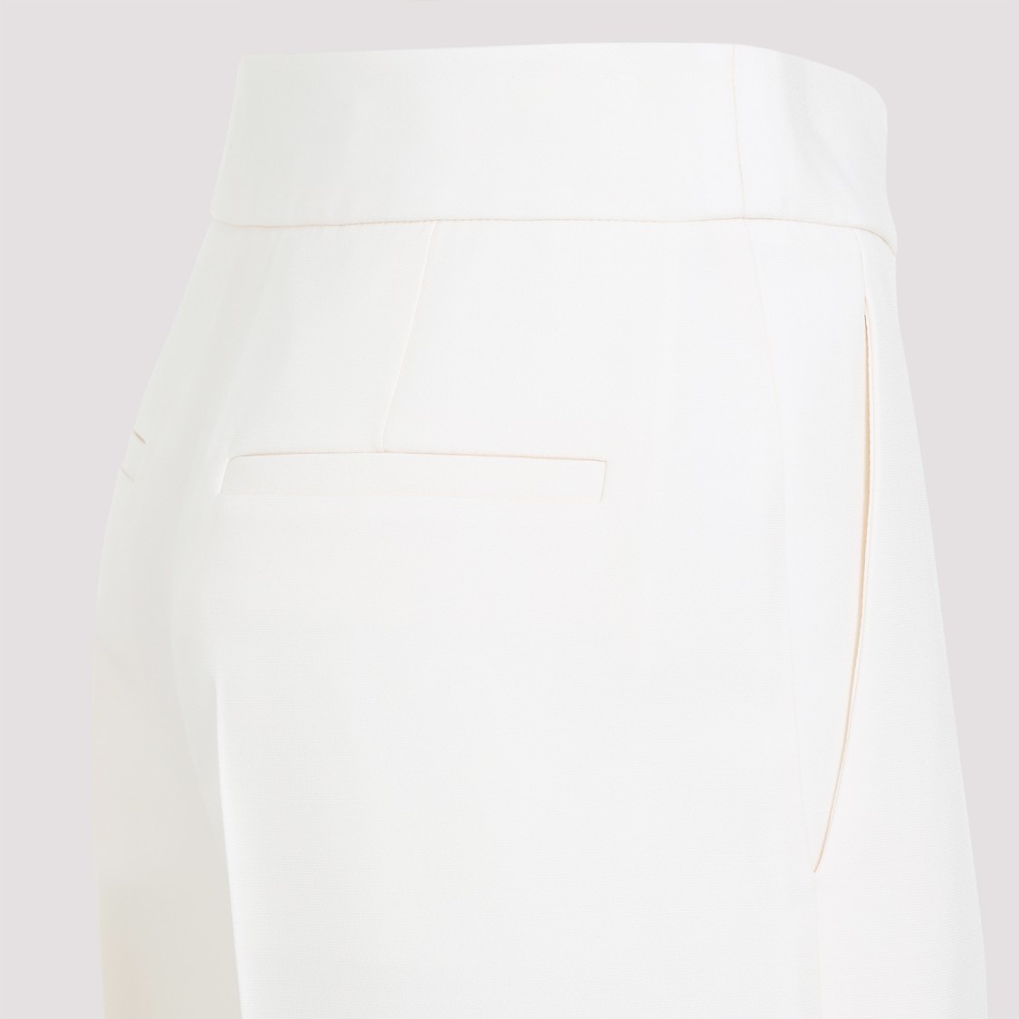 Valentino Womens Betulla Wide-leg Pressed-crease Wool Trousers In White