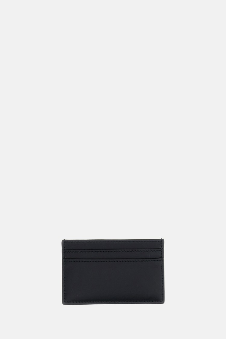 Alexander Mcqueen Leather Card Case With Multiple Compartments In Black