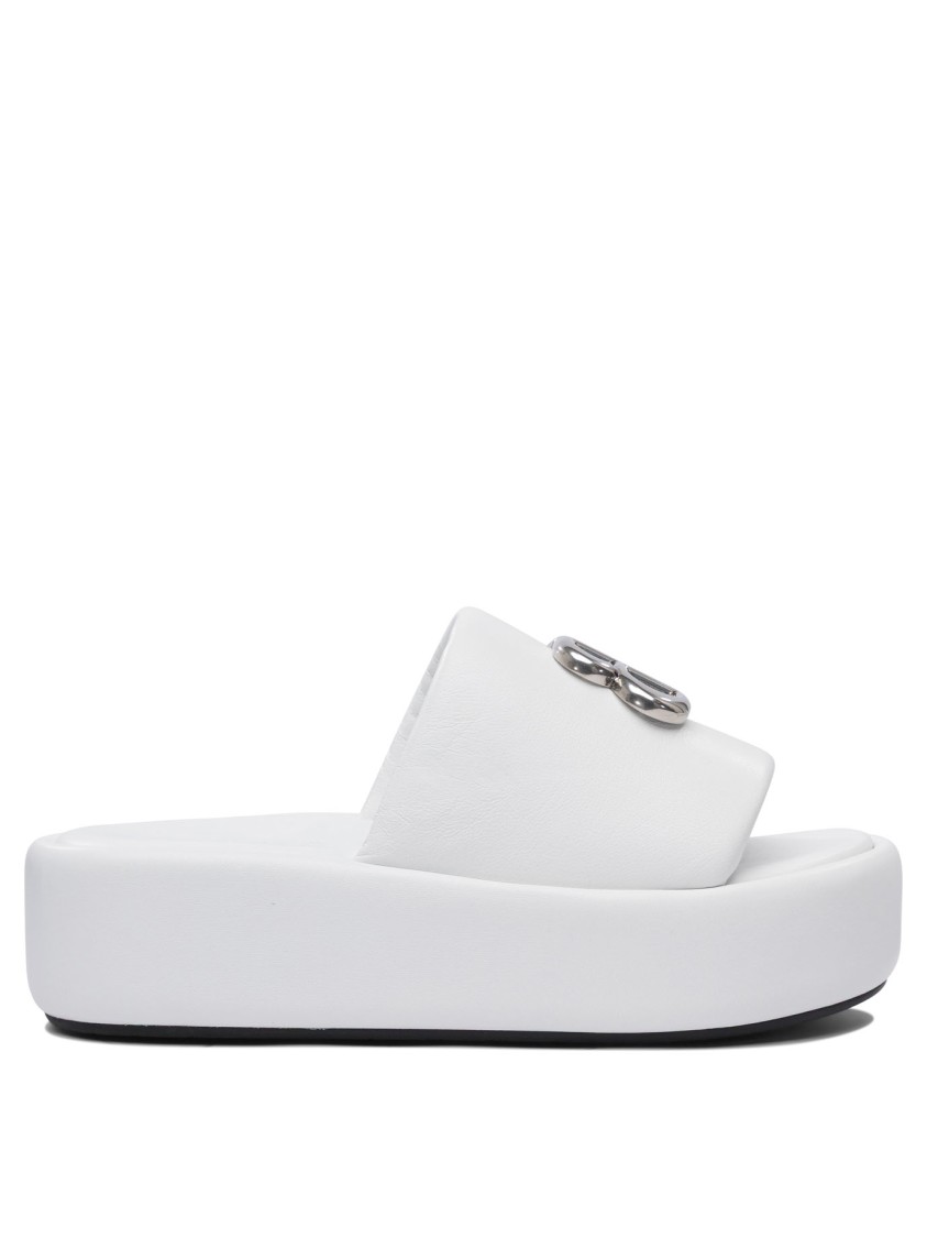 Balenciaga "rise" 55 Mm Slides In White