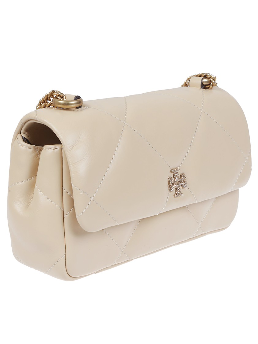 Tory Burch Quilted Leather Kira Shoulder Bag In Neutral