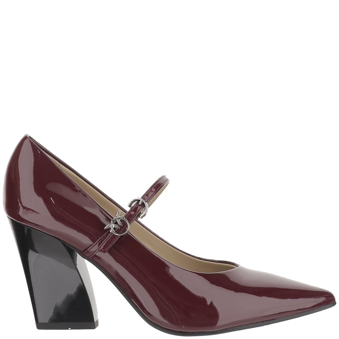Pinko 80mm Patent Leather Ankle-strap Pumps In Red