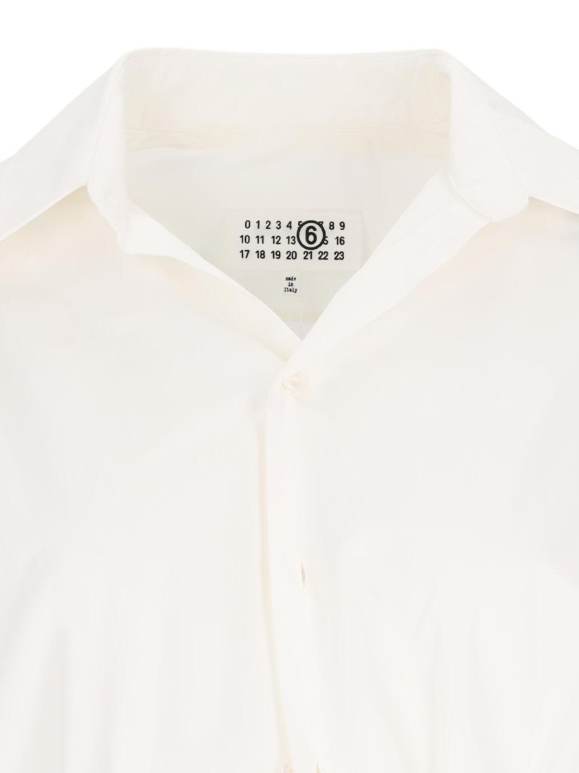 Mm6 Maison Margiela Mm6 By Maison Margiela Tailored Cotton Poplin Shirt In White