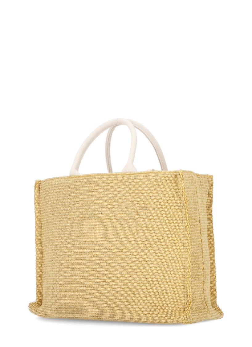 Shop Marni Beige Tote Bag With Logo In Brown