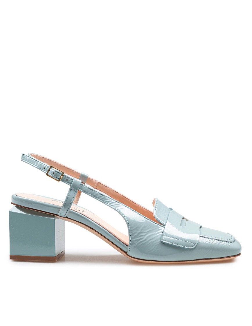 Agl Attilio Giusti Leombruni Agl Patent Leather Moccasin In Blue