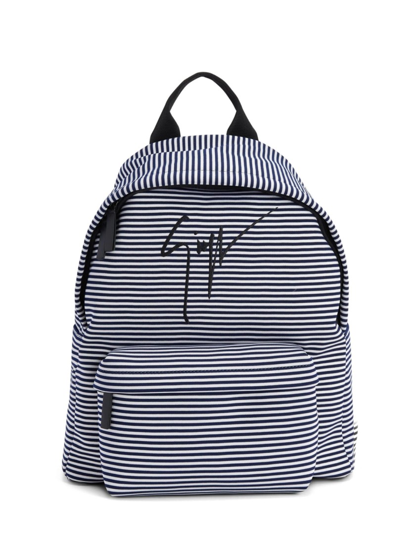 Giuseppe Zanotti Bud Signature Logo Backpack In Gray