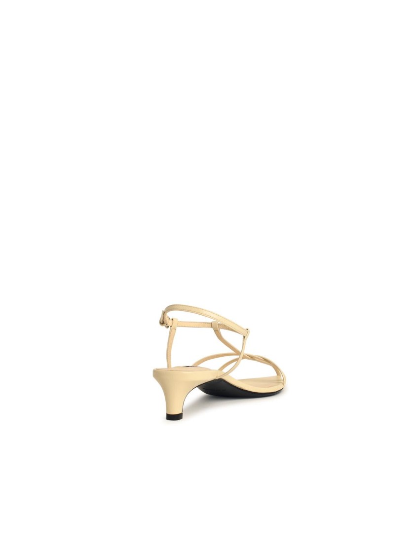 Jil Sander Strappy Leather Sandals In Neutrals