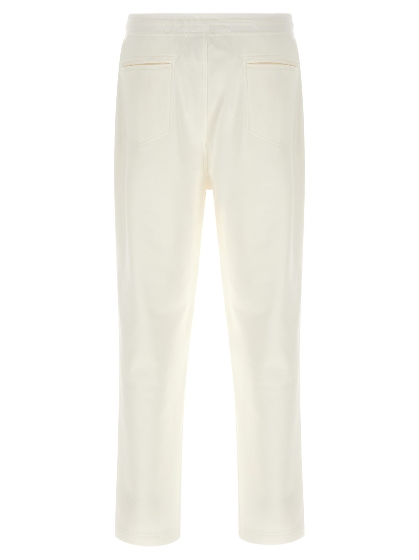 Brunello Cucinelli Techno Cotton Joggers Pants White In White