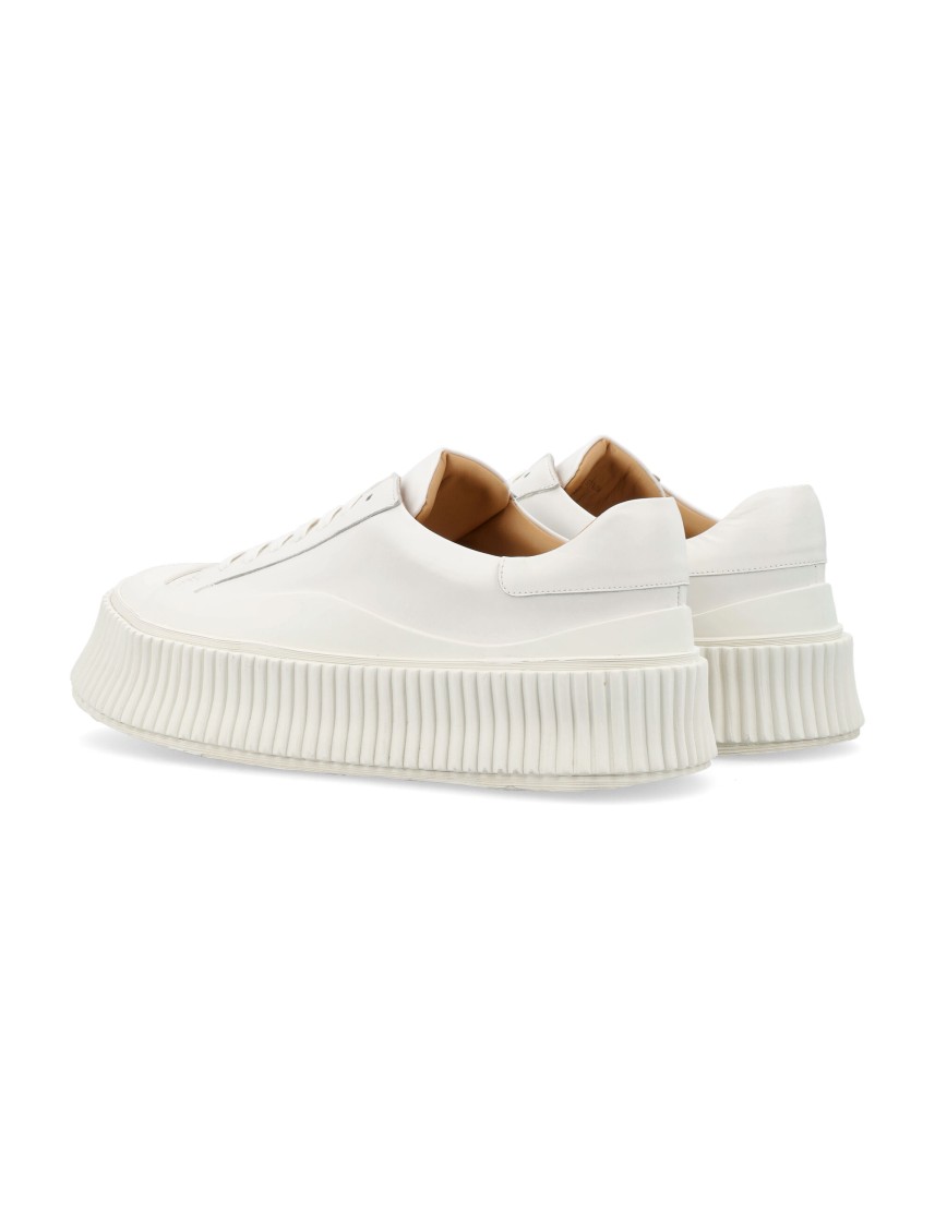 Shop Jil Sander Vulcanized Sole Sneakers In White