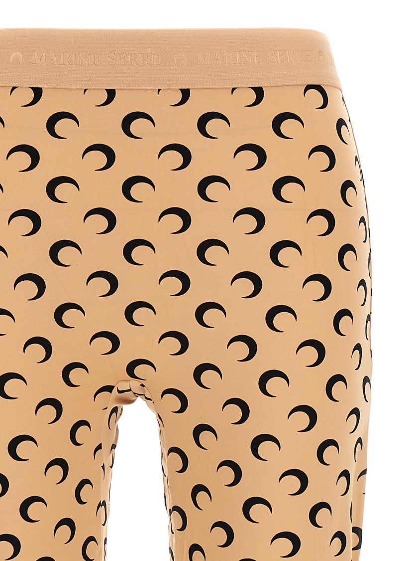 Marine Serre Moon Printed' Leggings In Nude