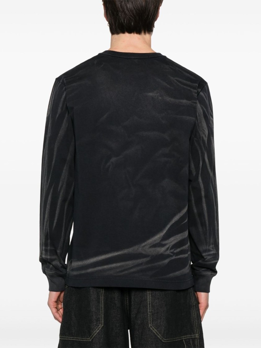 Shop Alexander Wang Long-sleeved Black T-shirt