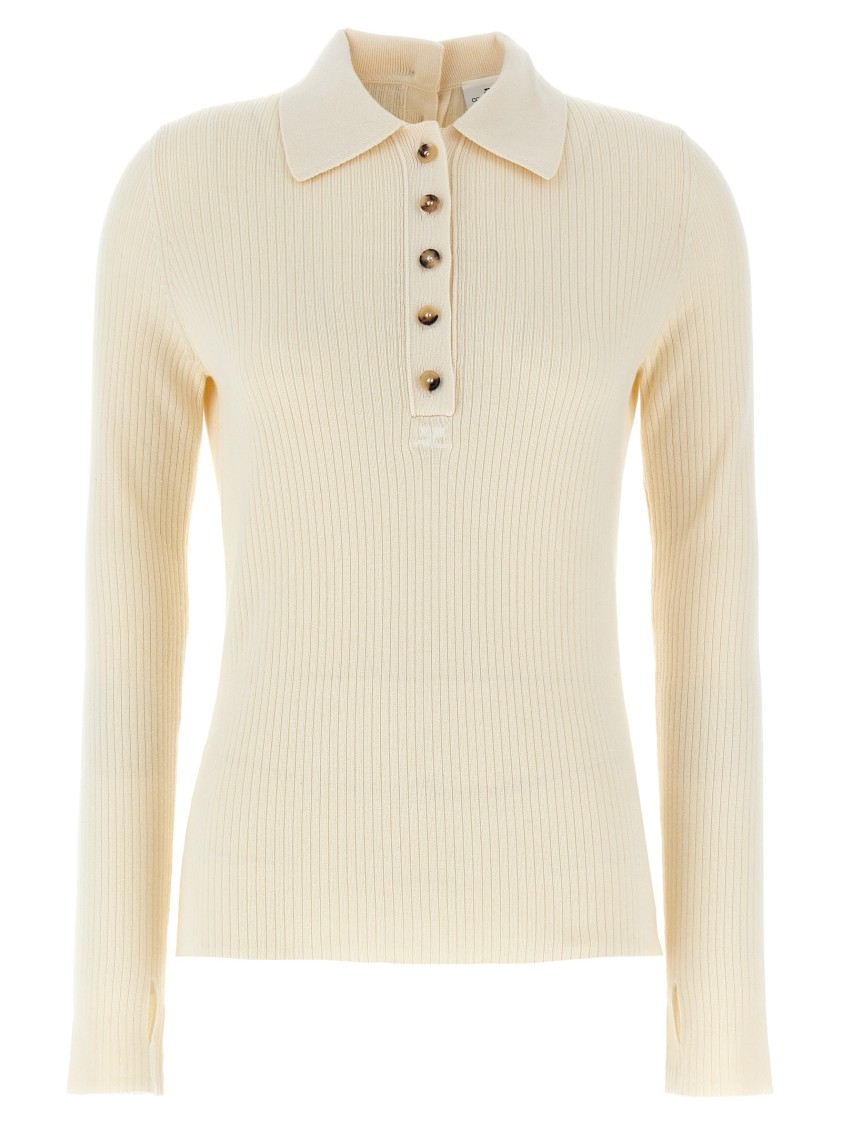 Courrèges Courreges 'multi Buttons' Sweater In Neutral