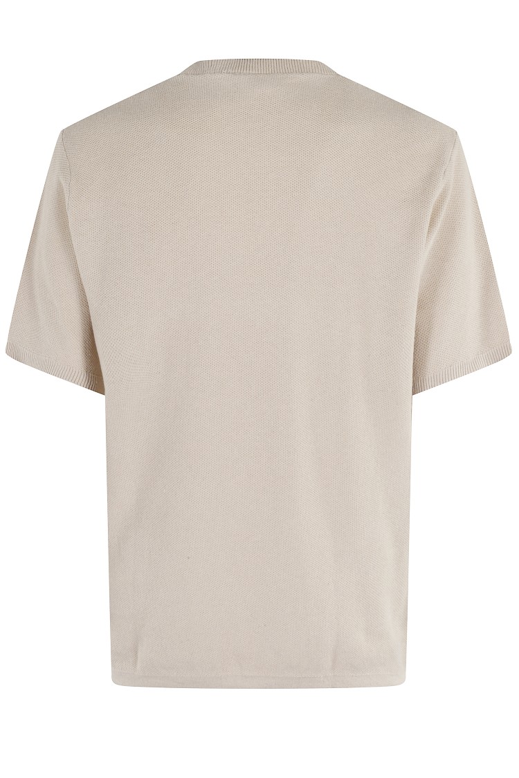 ASPESI ASPESI HONEYCOMB TEXTURED COTTON CREW NECK SWEATER