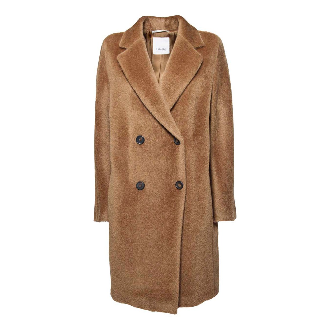 MAX MARA MAX MARA ROSETO MIDI COAT IN ALPACA AND WOOL CAMEL
