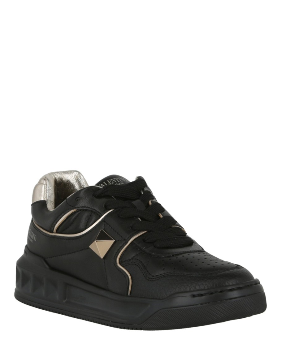 Valentino One Stud Low-top Leather Sneaker