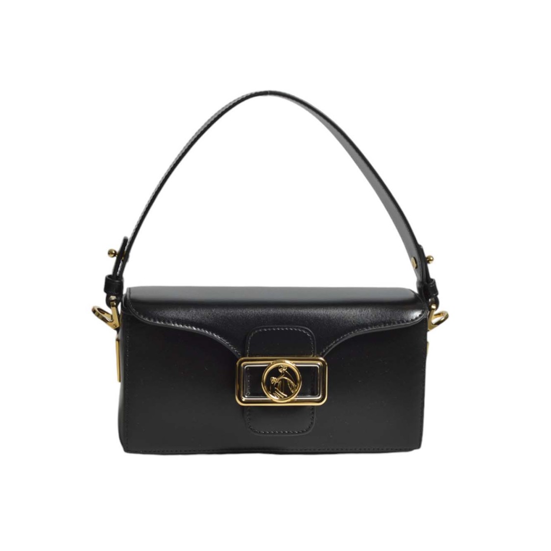 LANVIN LANVIN SHINY PENCIL NANO BLACK LEATHER HANDBAG