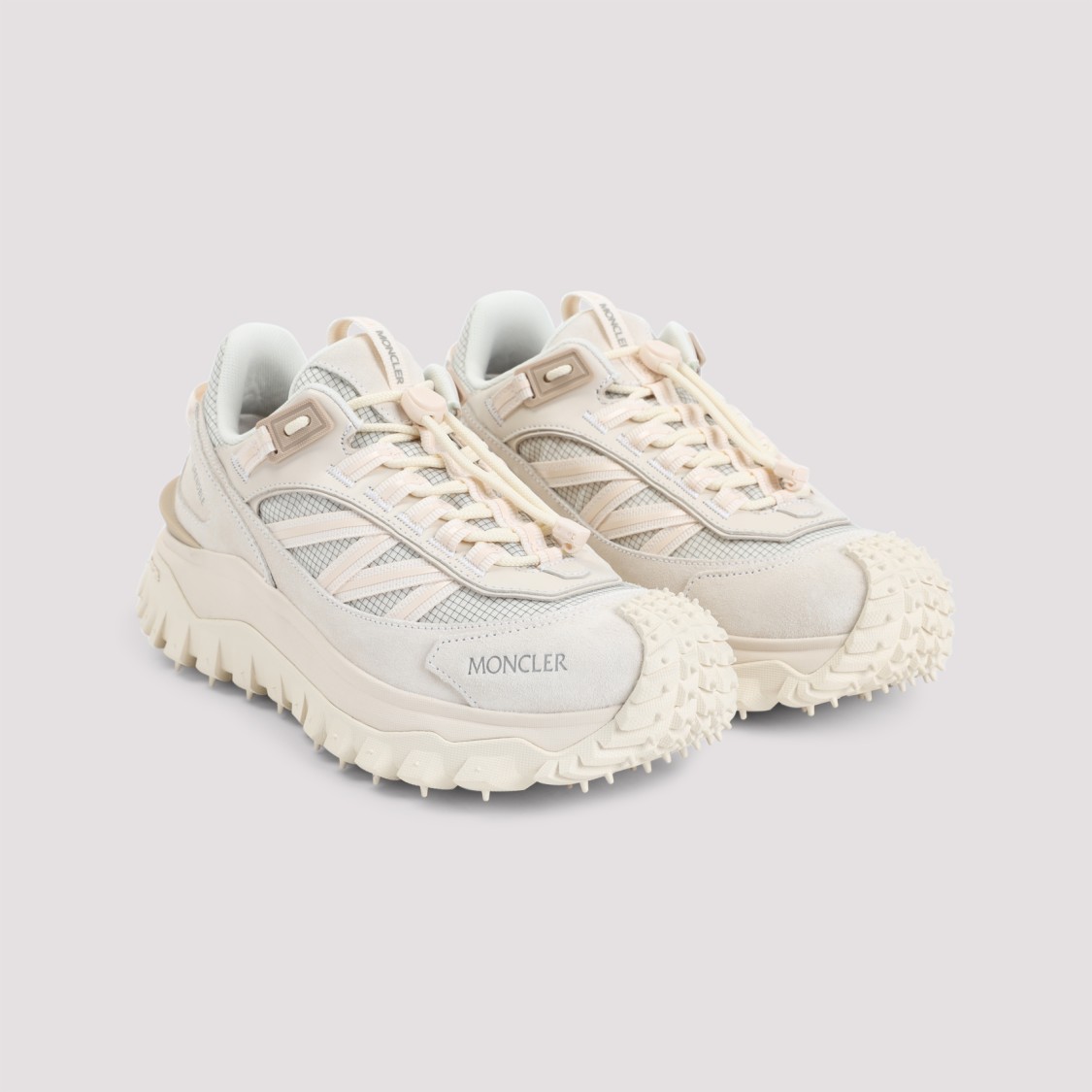 Shop Moncler Nude And Neutral Sneakers In Neutrals