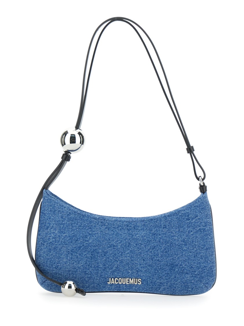 Shop Jacquemus Le Bisou Perle Shoulder Bag In Blue