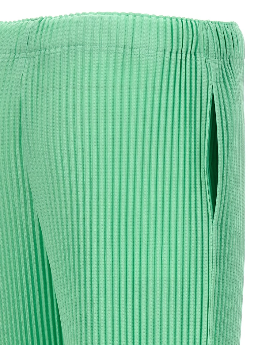 Issey Miyake Elastic Waist Casual Pants In Green