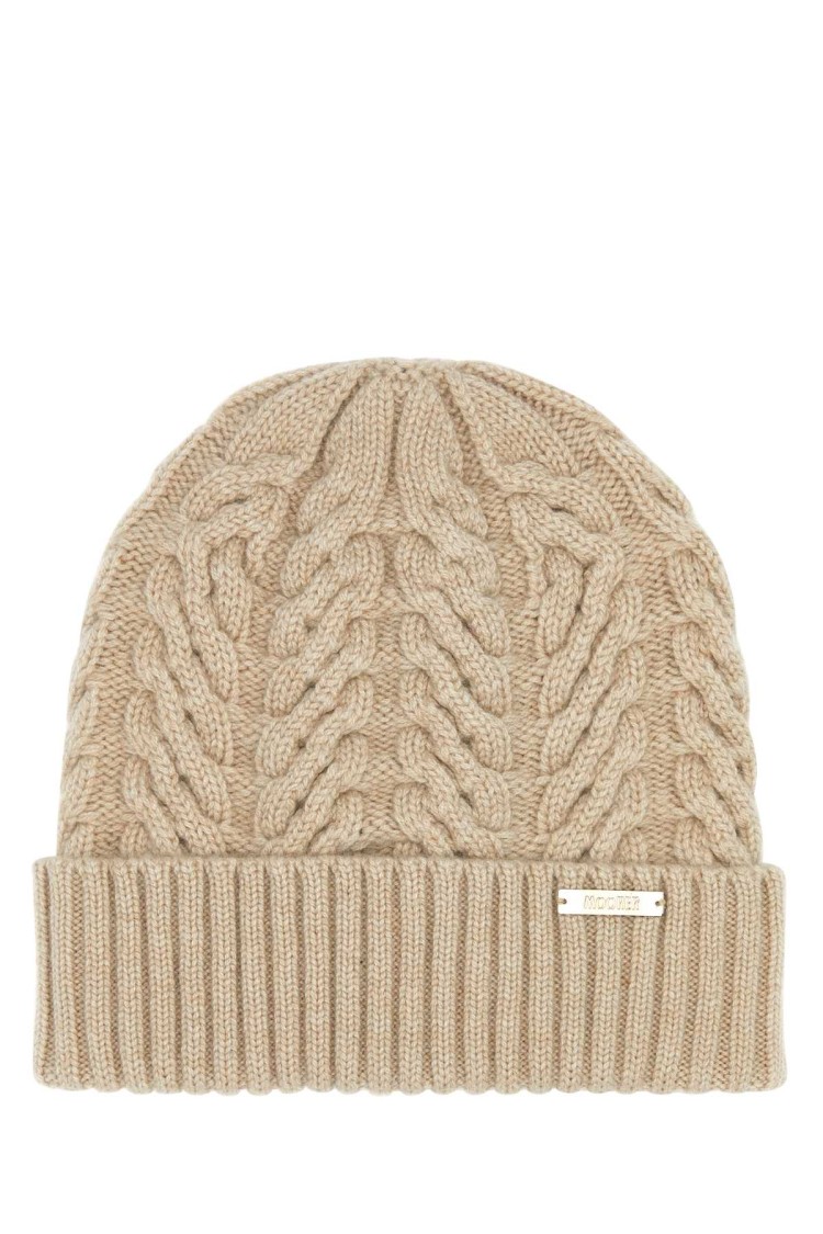 Moorer Beige Cashmere Maria Beanie Hat In Neutral