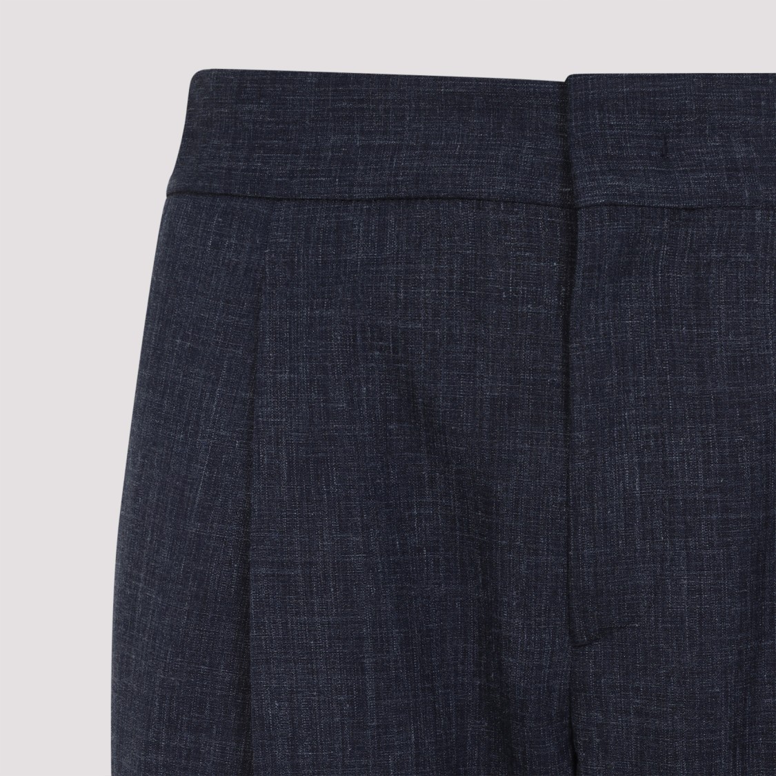 Giorgio Armani Parisian Night Blue Virgin Wool Trousers In Blue