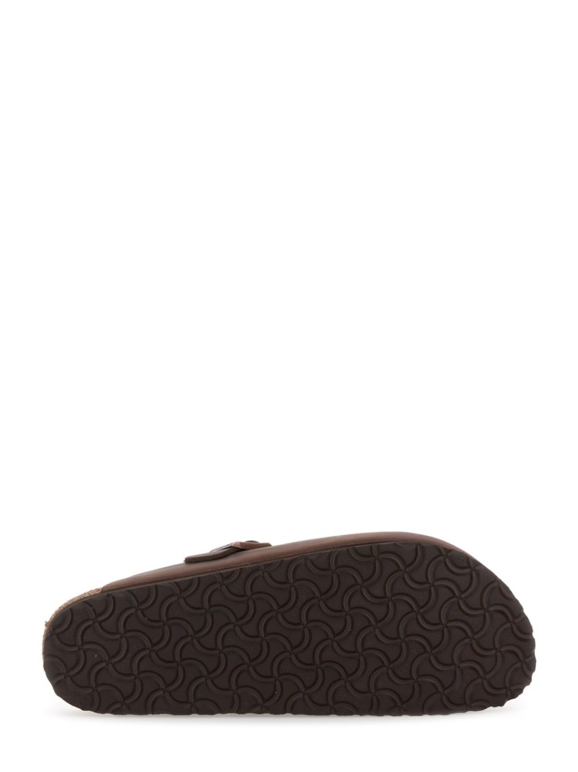 Birkenstock Chocolate Leather Boston Slippers