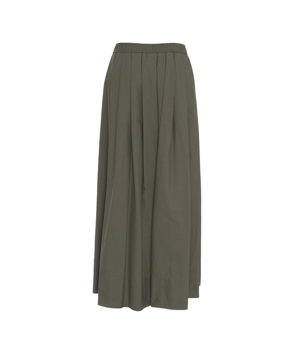8PM 8PM FLARED COTTON MAXI SKIRT WITH ELEGANT PLEATS