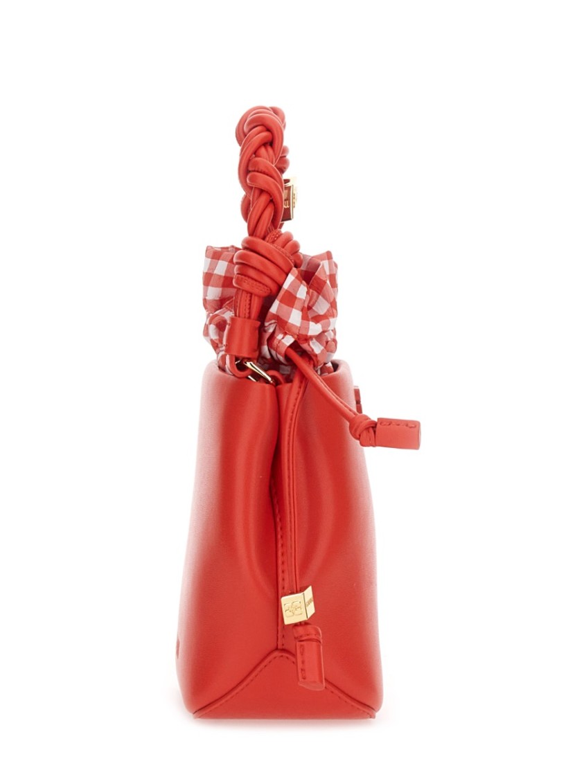 Ganni Bou Mini Leather Bucket Bag