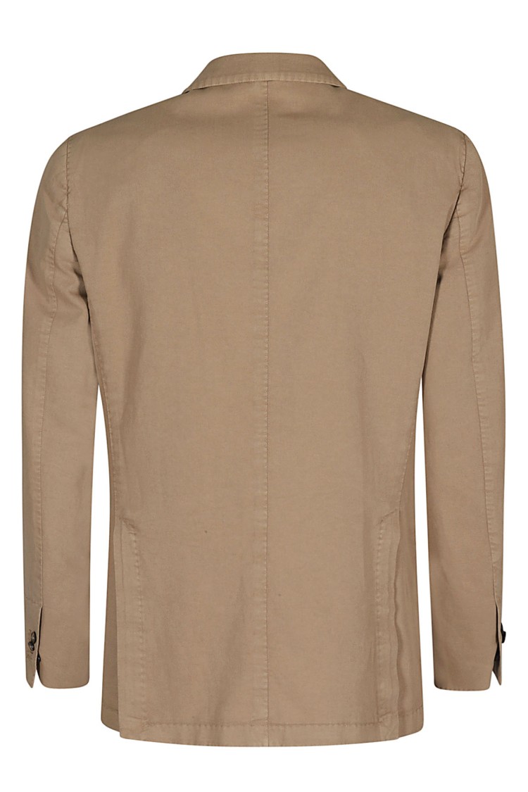 Santaniello Icegab Cotton Jacket Double Twisted Gabardine In Brown