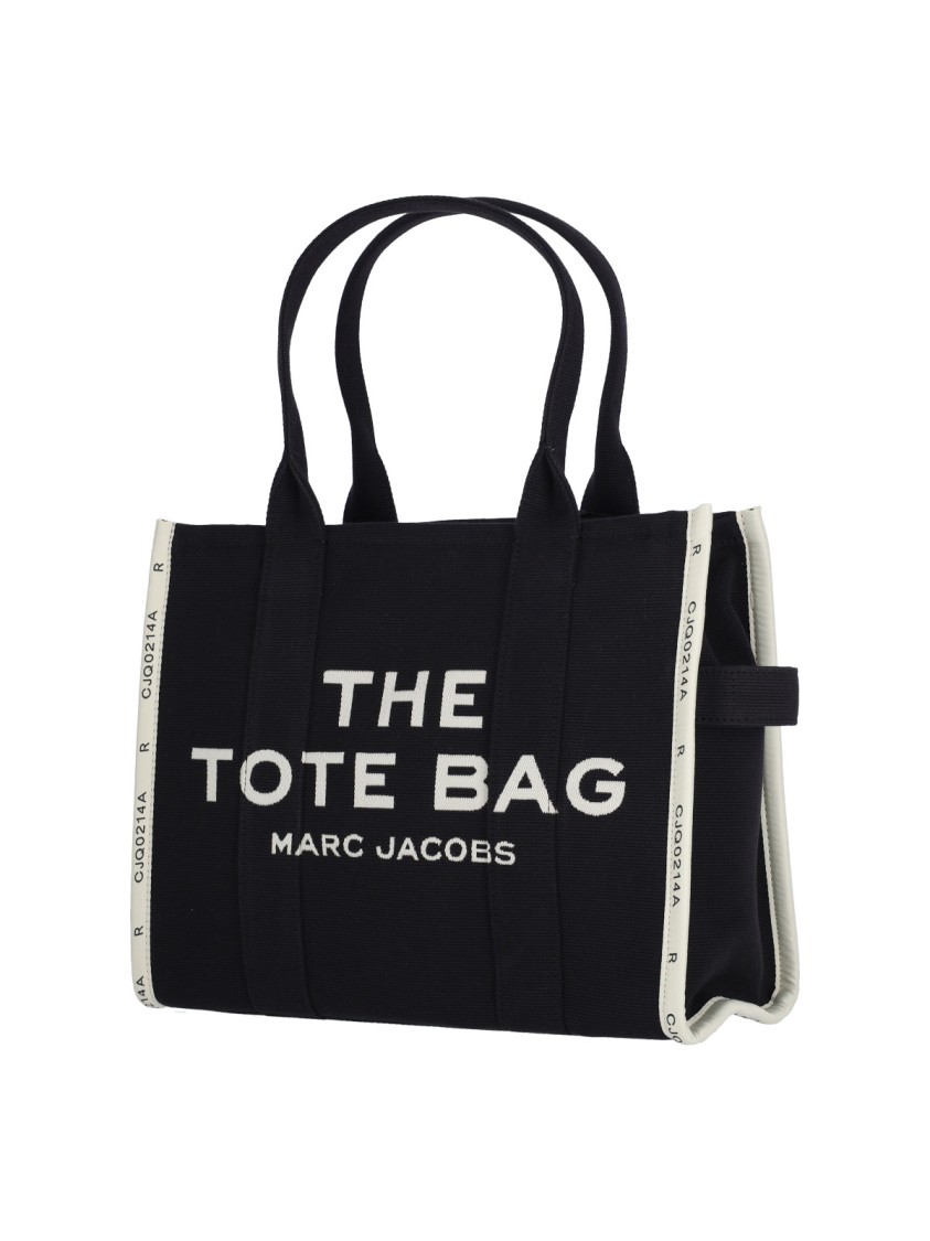 Marc Jacobs Black Canvas The Tote Shopping Bag