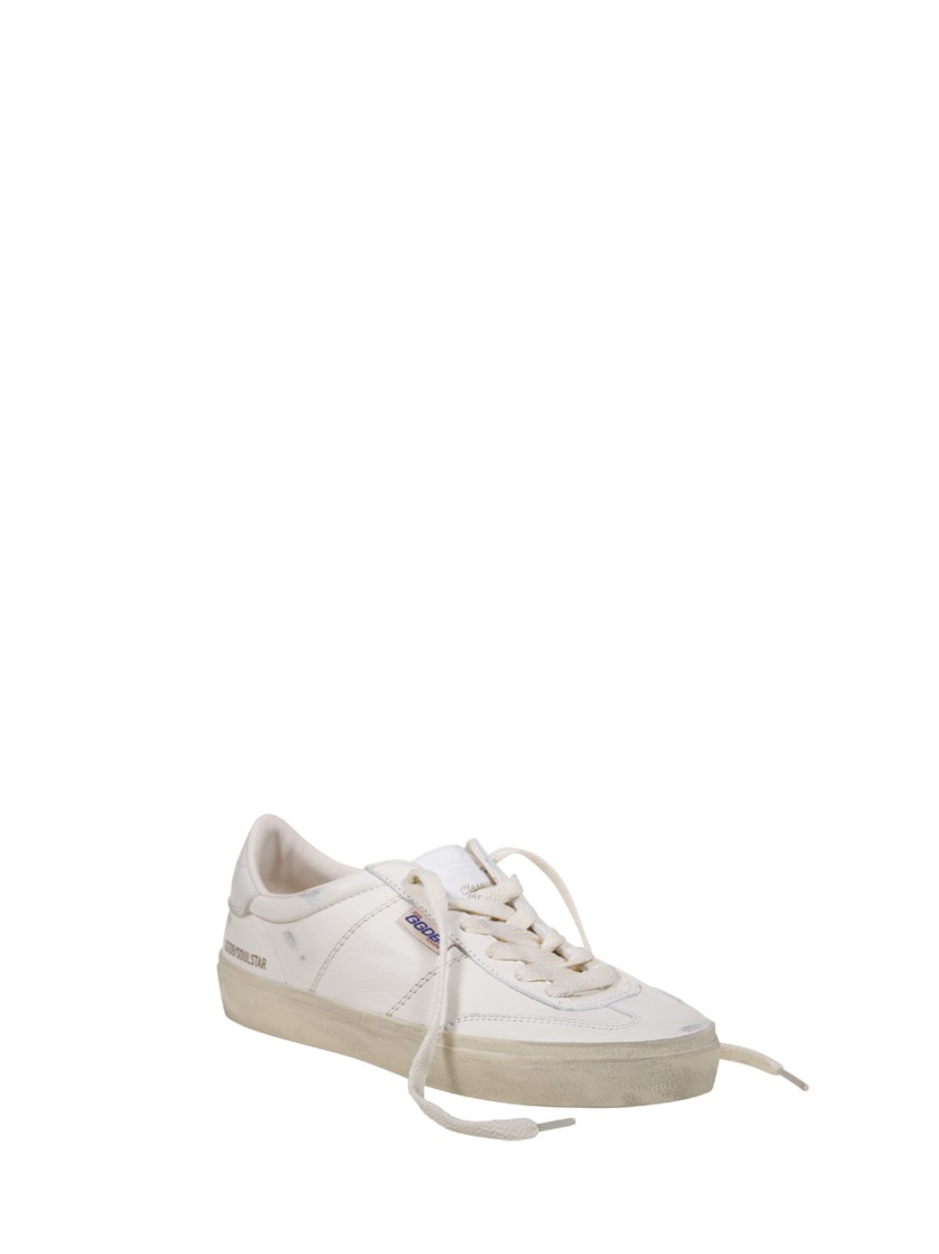 Shop Golden Goose Soul-star Nappa Upper Leather Hf Tongue Leather Heel In White