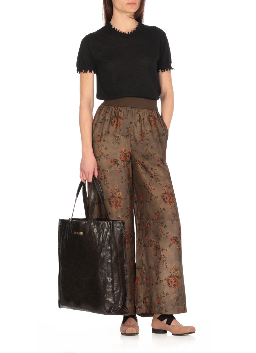 Uma Wang "pansy" Palazzo Pants In Green
