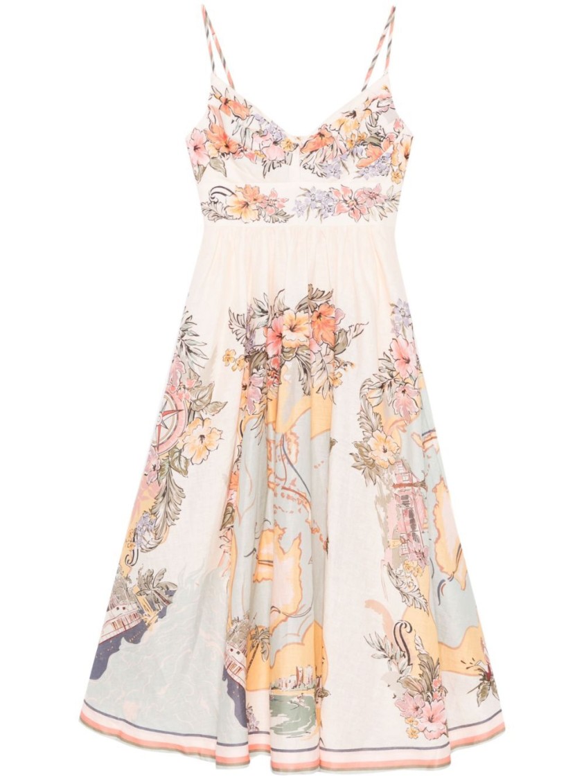 Zimmermann `tallow` Tucked Bodice Dress